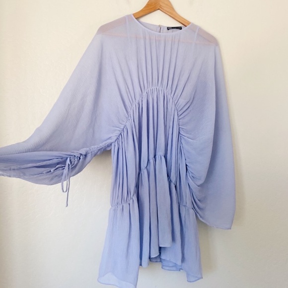 Zara | Dresses | Zara Blogger Fave Sheer Flowy Tiered Shift Mini Dress In Light Blue | Poshmark Zara | Dresses | Zara Blogger Fave Sheer Flowy Tiered Shift Mini Dress In Light Blue | Poshmark